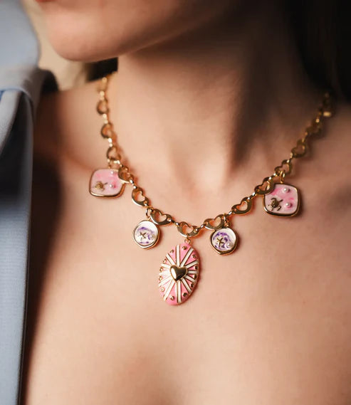 Pink Charm Necklace