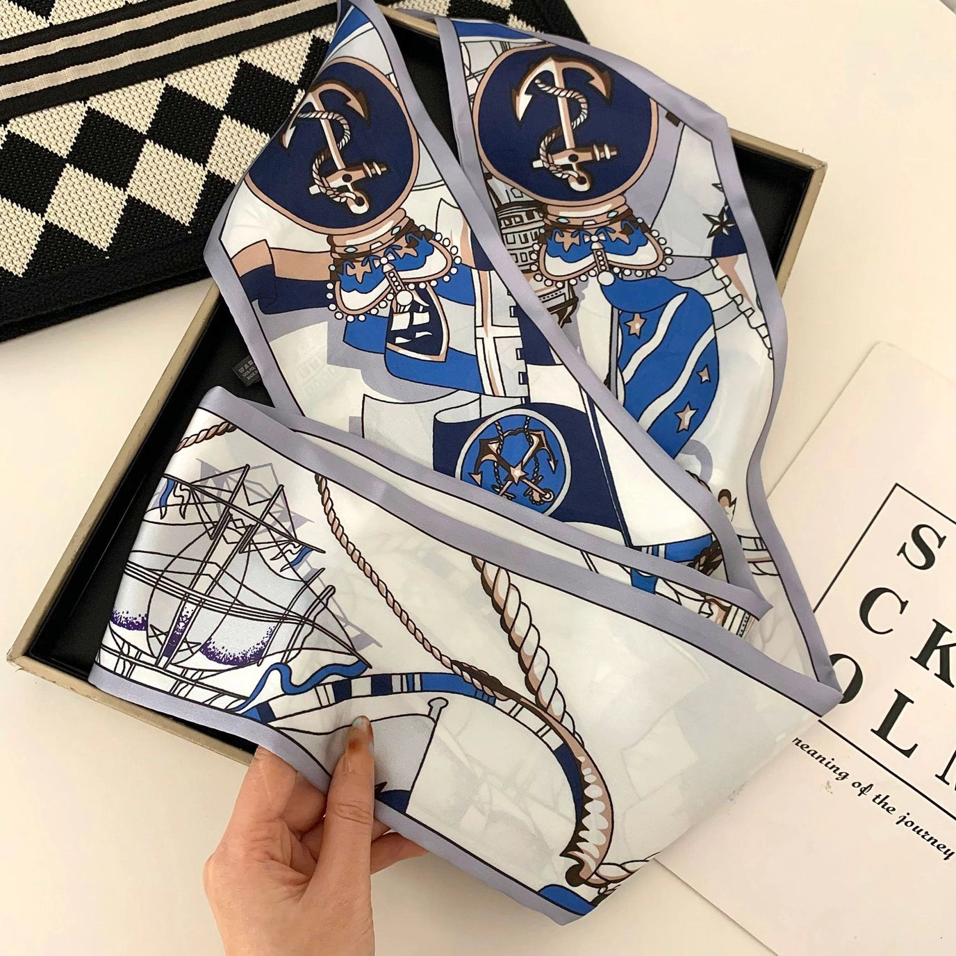 Retro Multi-Functional Ribbon Scarf