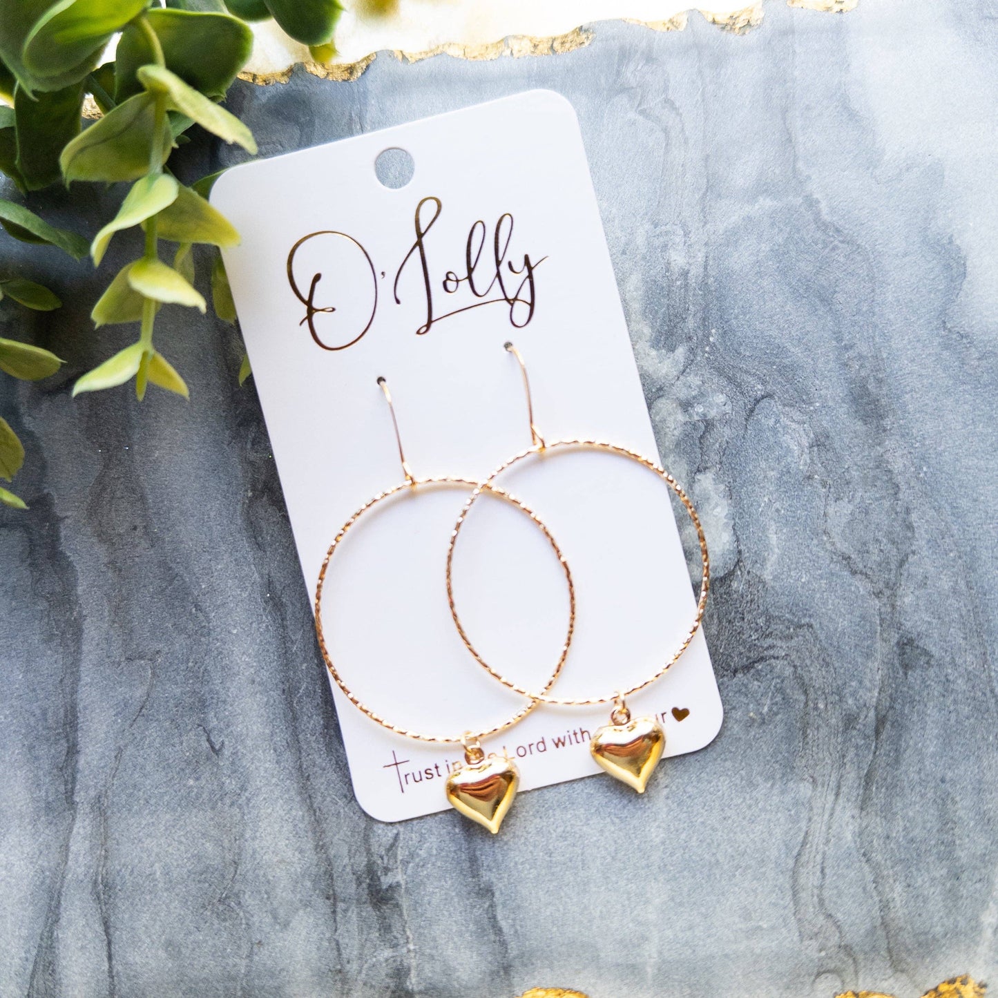 Sparkle Hoop With Heart Charm