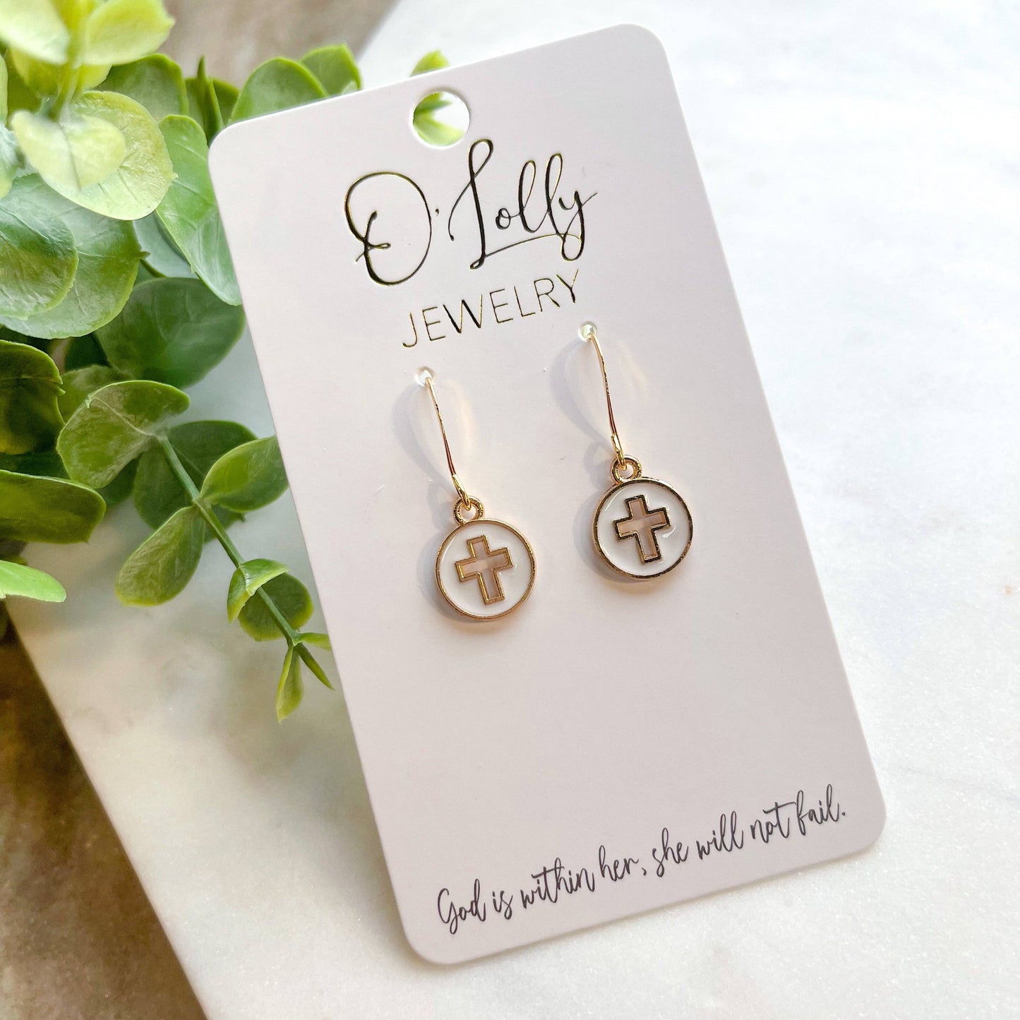 Circle Cross earrings