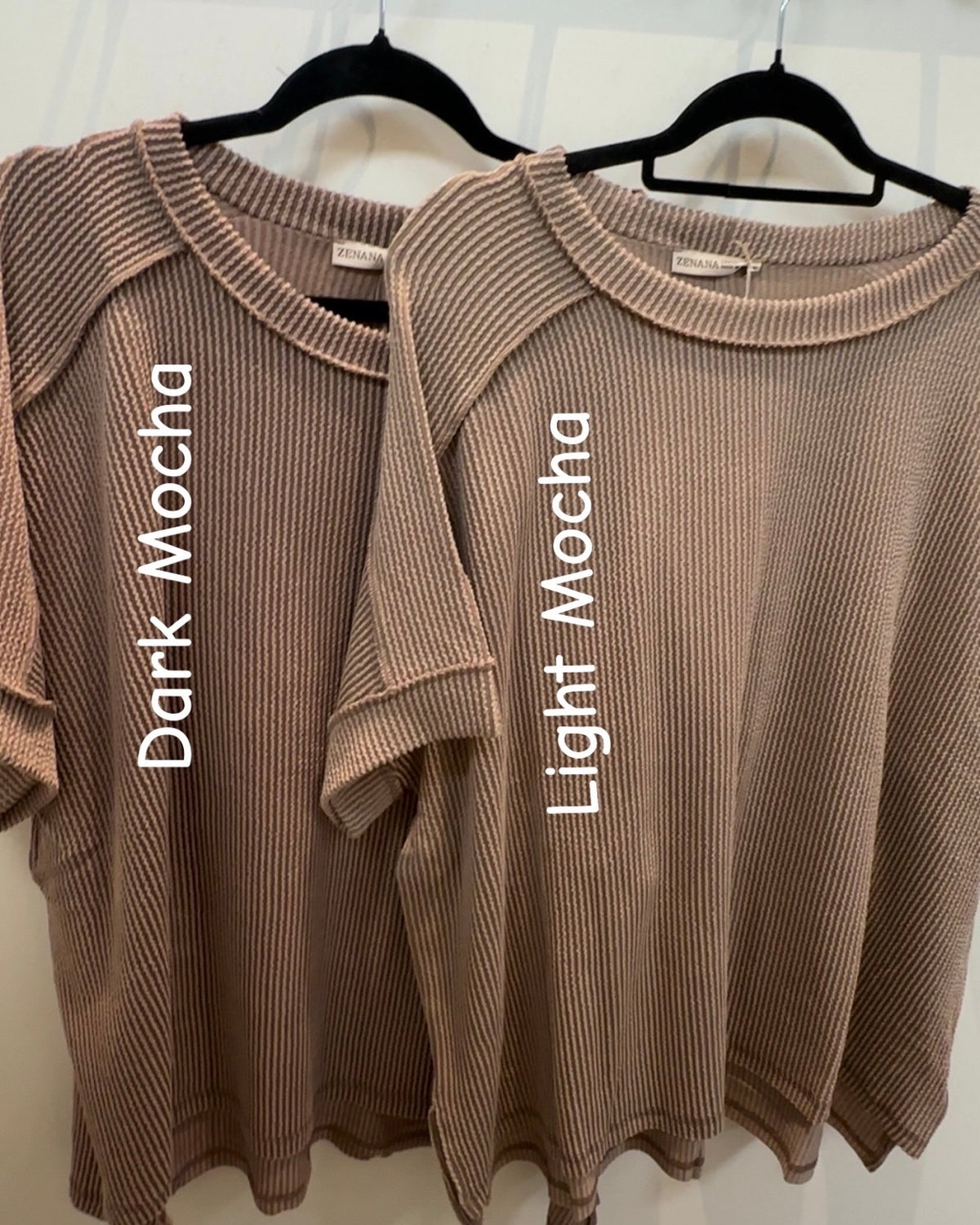 Cuff Sleeve Ribbed Top
