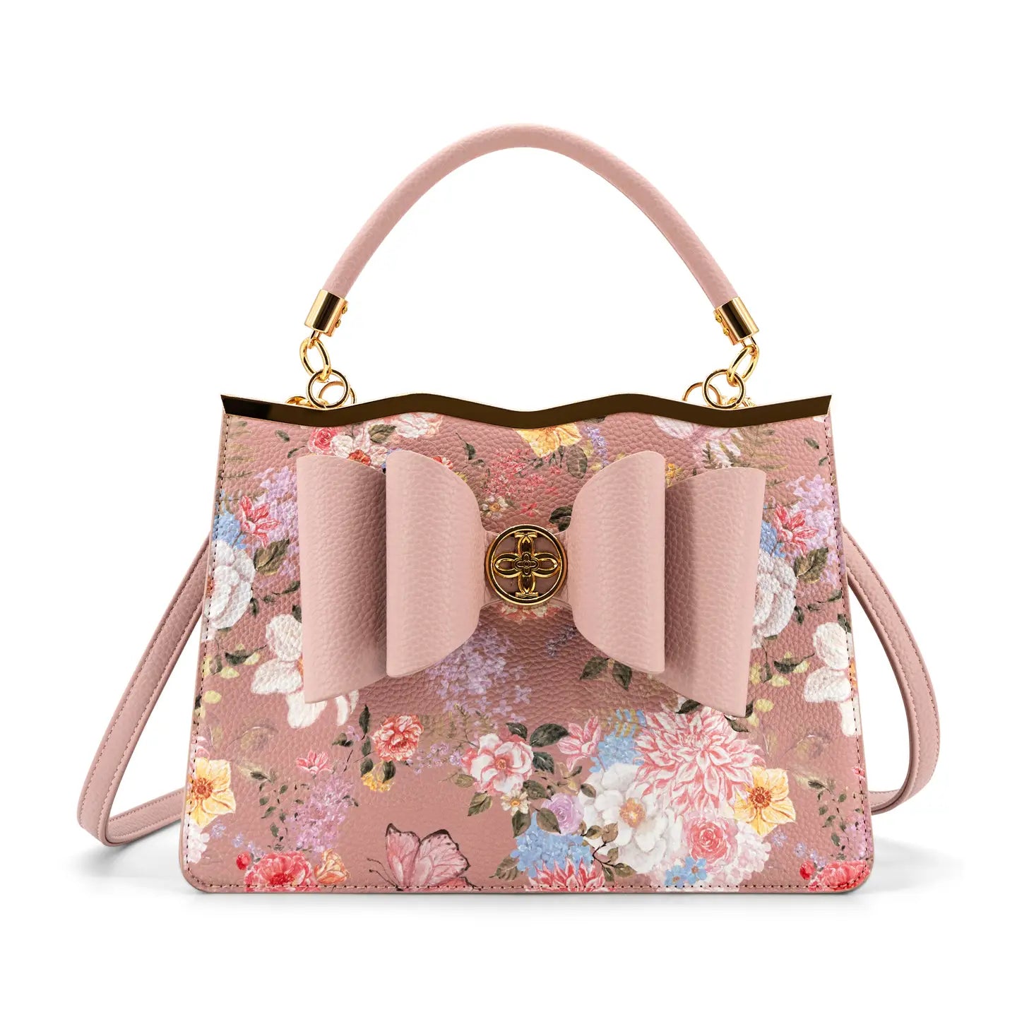Amelie Floral Garden Bow Crossbody