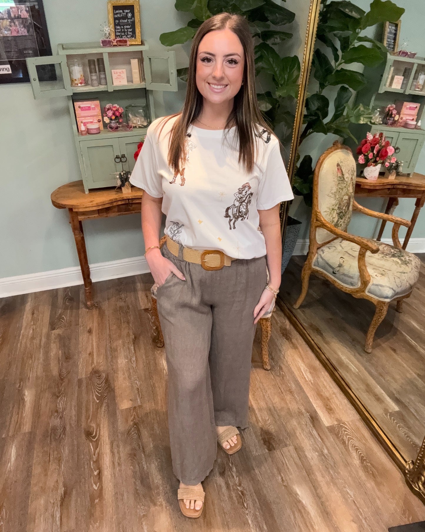 Italian Linen Pant with Belt