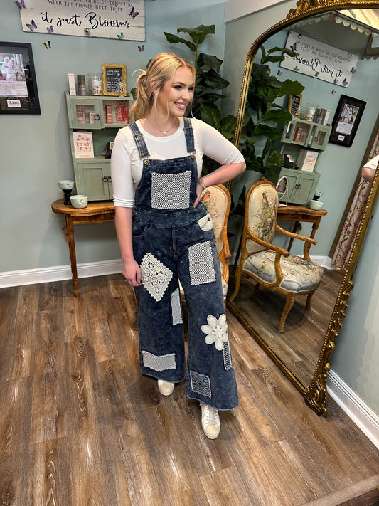 Indigo Patchwork Coveralls