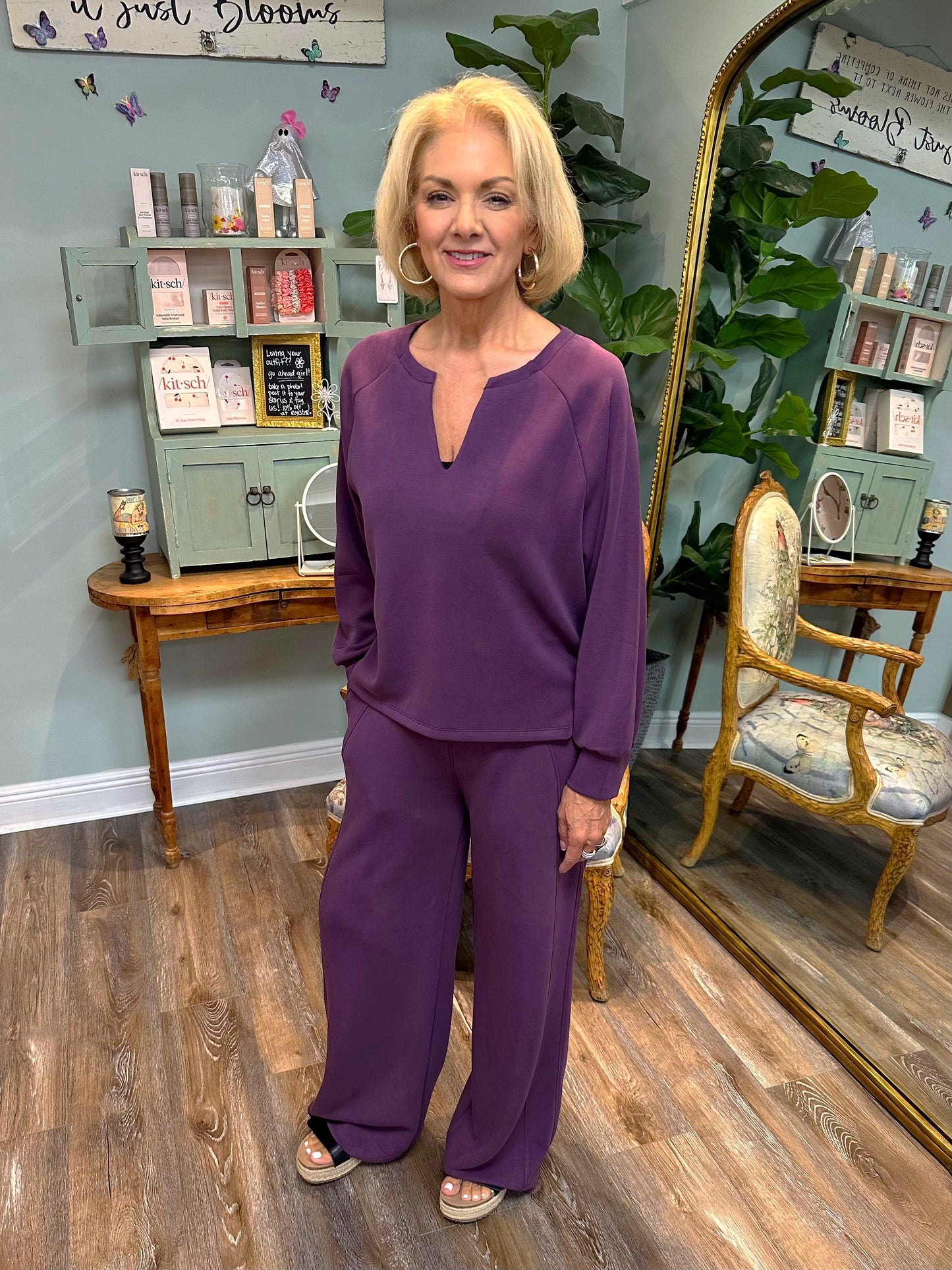 Plum So Soft LS Raglan Top