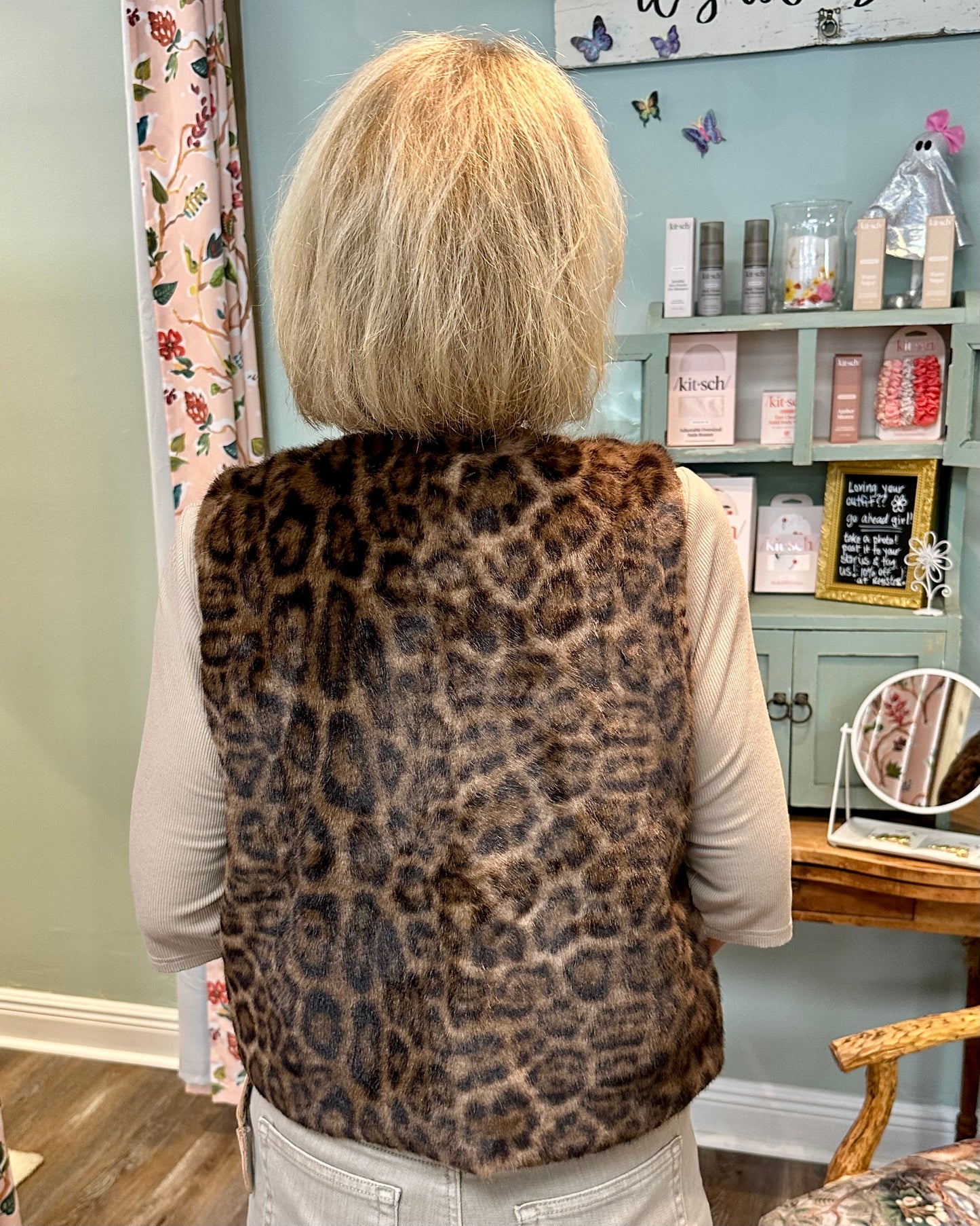 Leopard Faux Fur Vest
