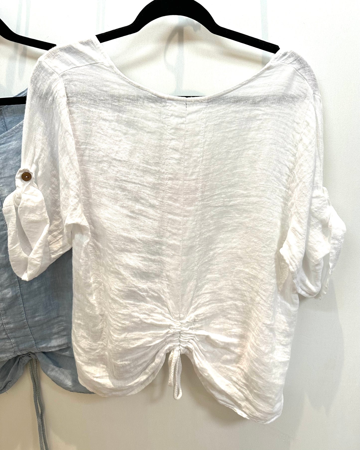 Side Knot Pocket Linen Top