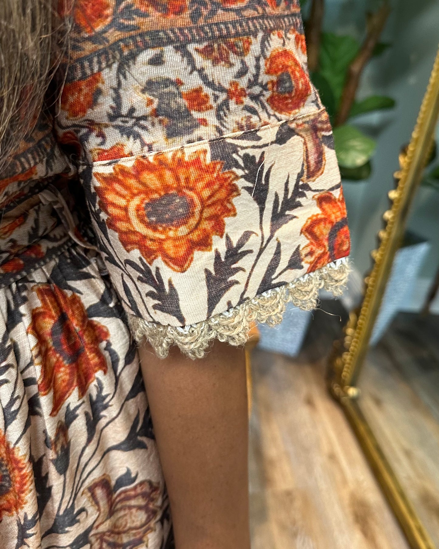 Amber Dress with Lace Hem & Pockets