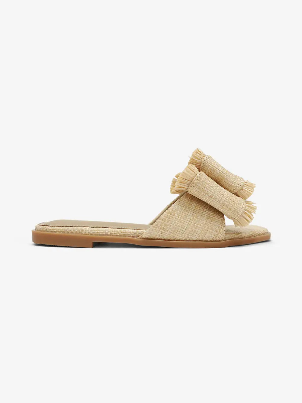 Raffia Bow Beach Slides