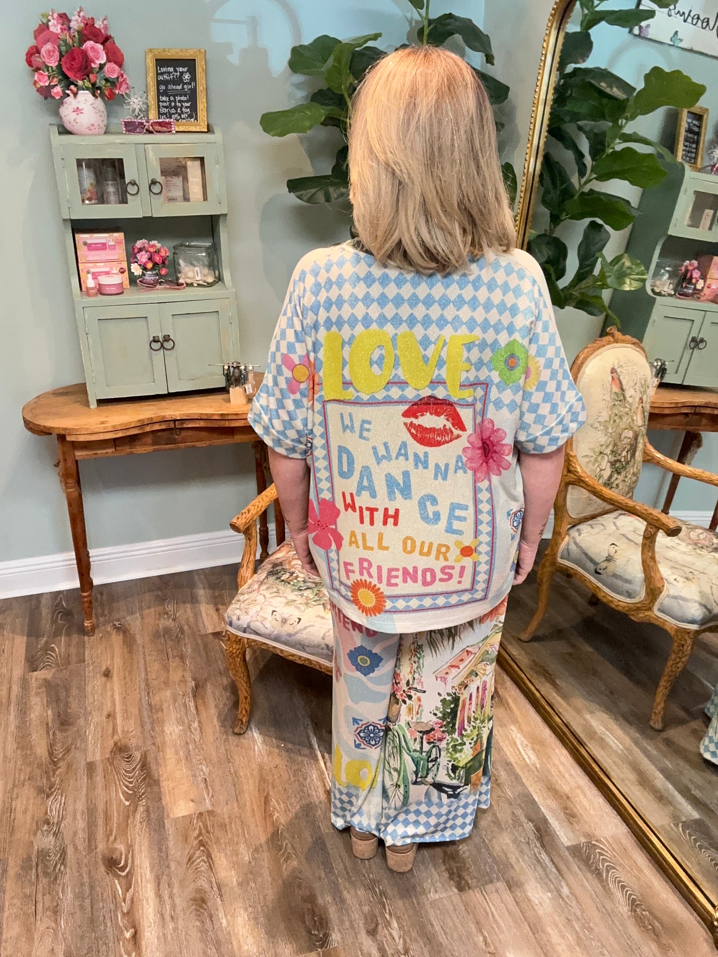 Shimmer Italian Print 2 Piece Set