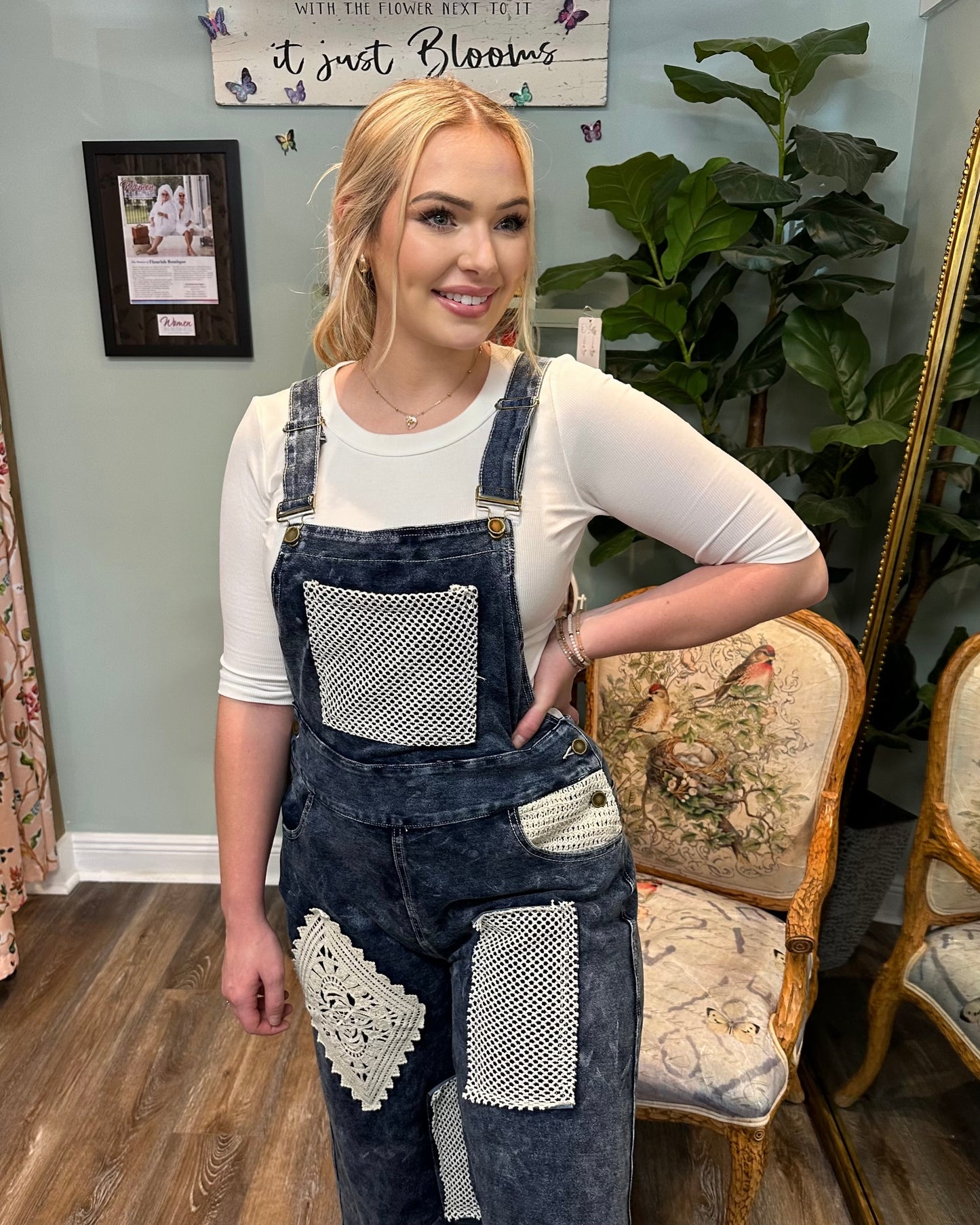 Indigo Patchwork Coveralls