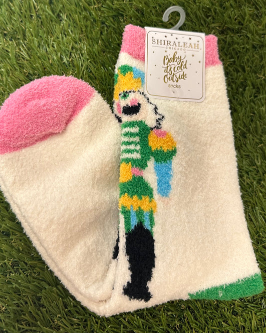 Fuzzy Christmas Socks