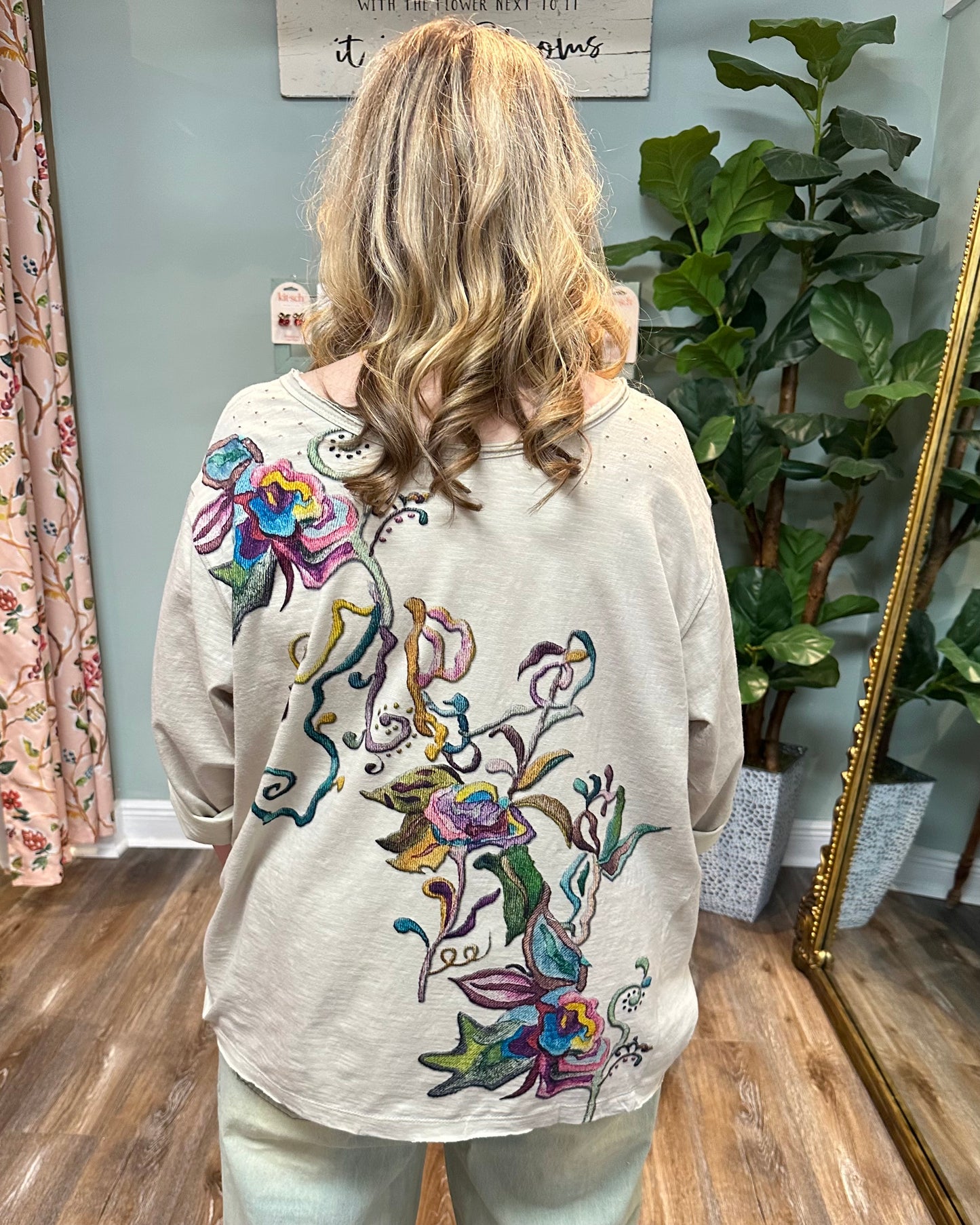 Vibrant Peacock Top - ONE SIZE