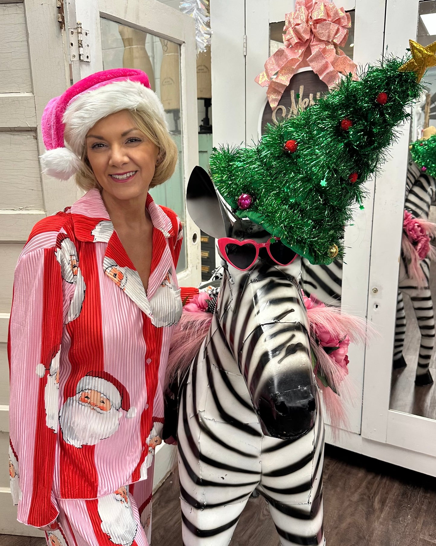 Pink & Red Santa PJs
