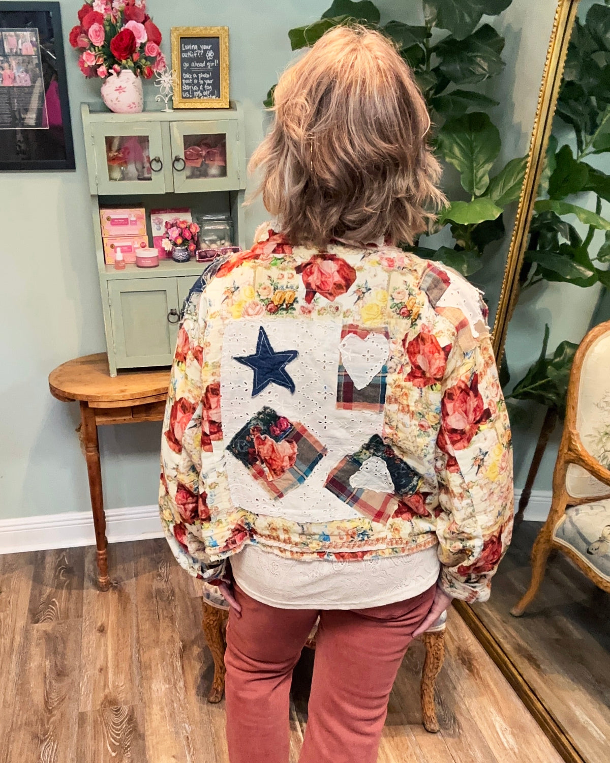 Multi Print Cropped Jacket