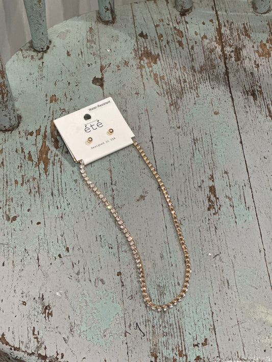 Clear Jeweled Necklace