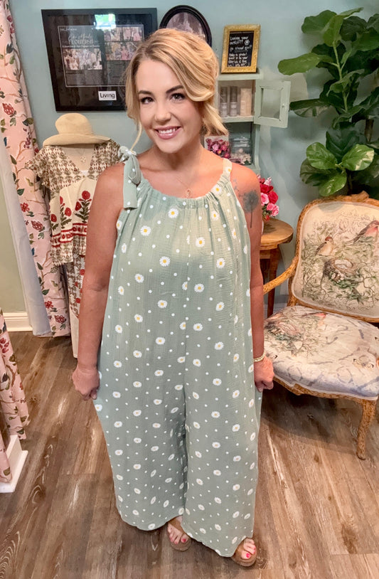 Daisy Print Jumpsuit