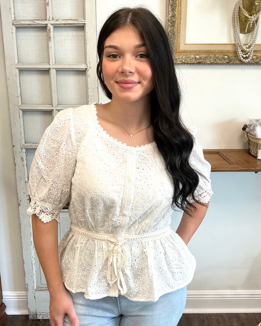 Eyelet Lace Top
