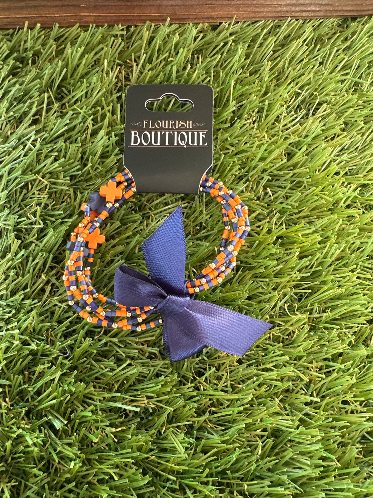 Orange and Blue Stretch Bracelet