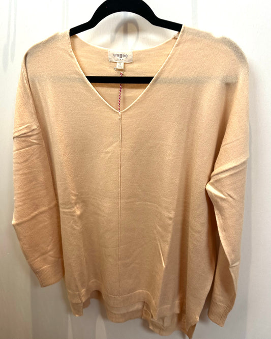 DOORBUSTER Cream V-Neck Sweater