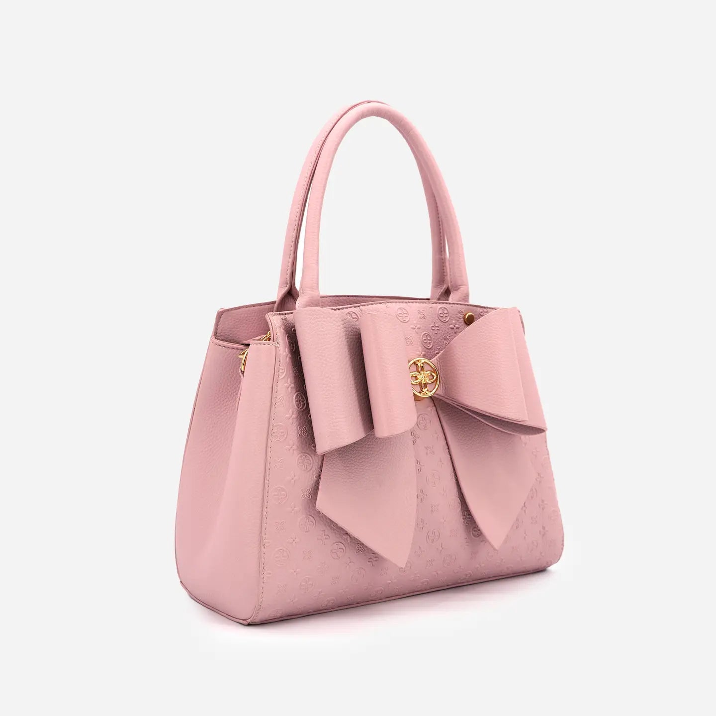 Elegance Large Bow Handbag - Blush