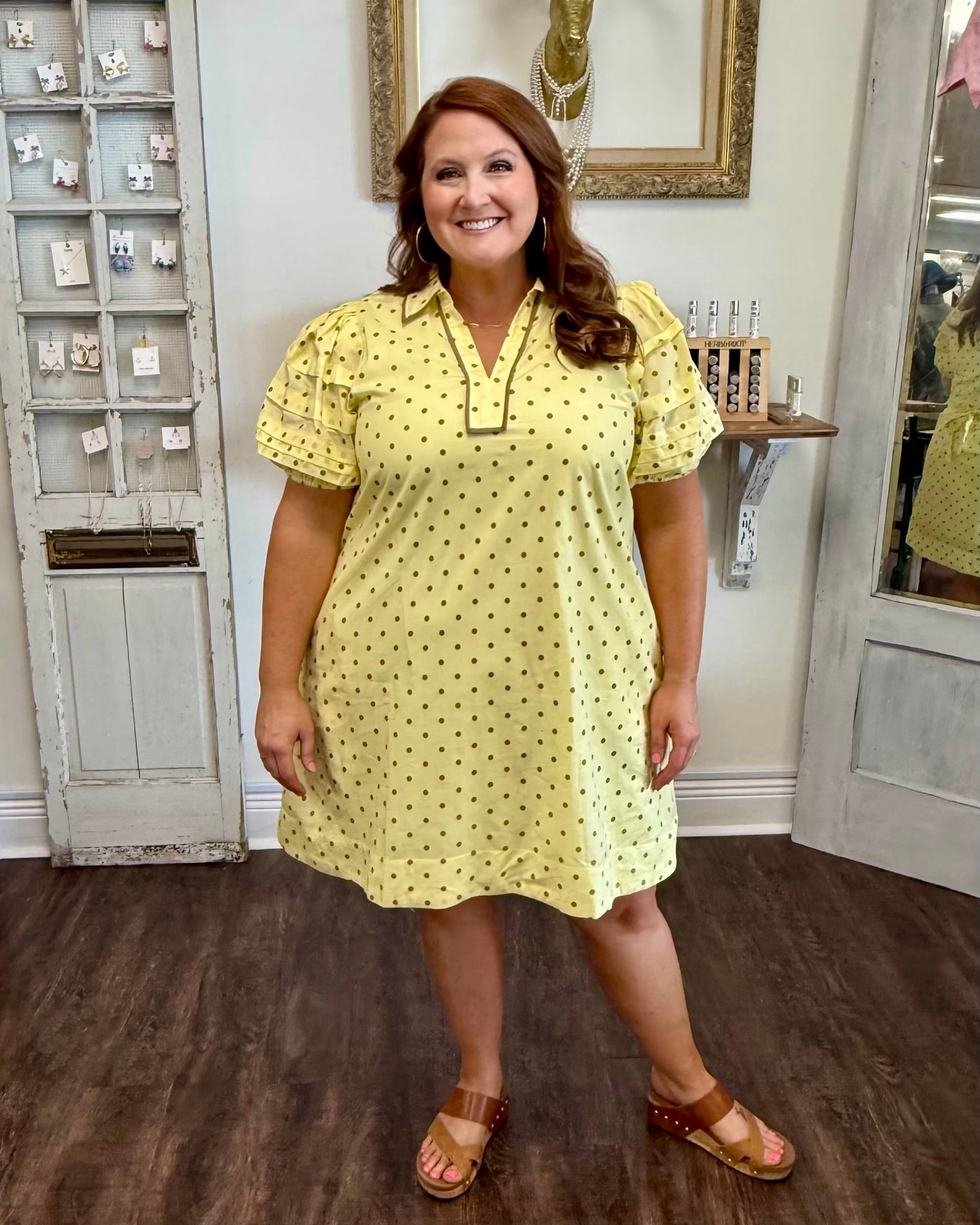 Yellow Polka Dot Dress