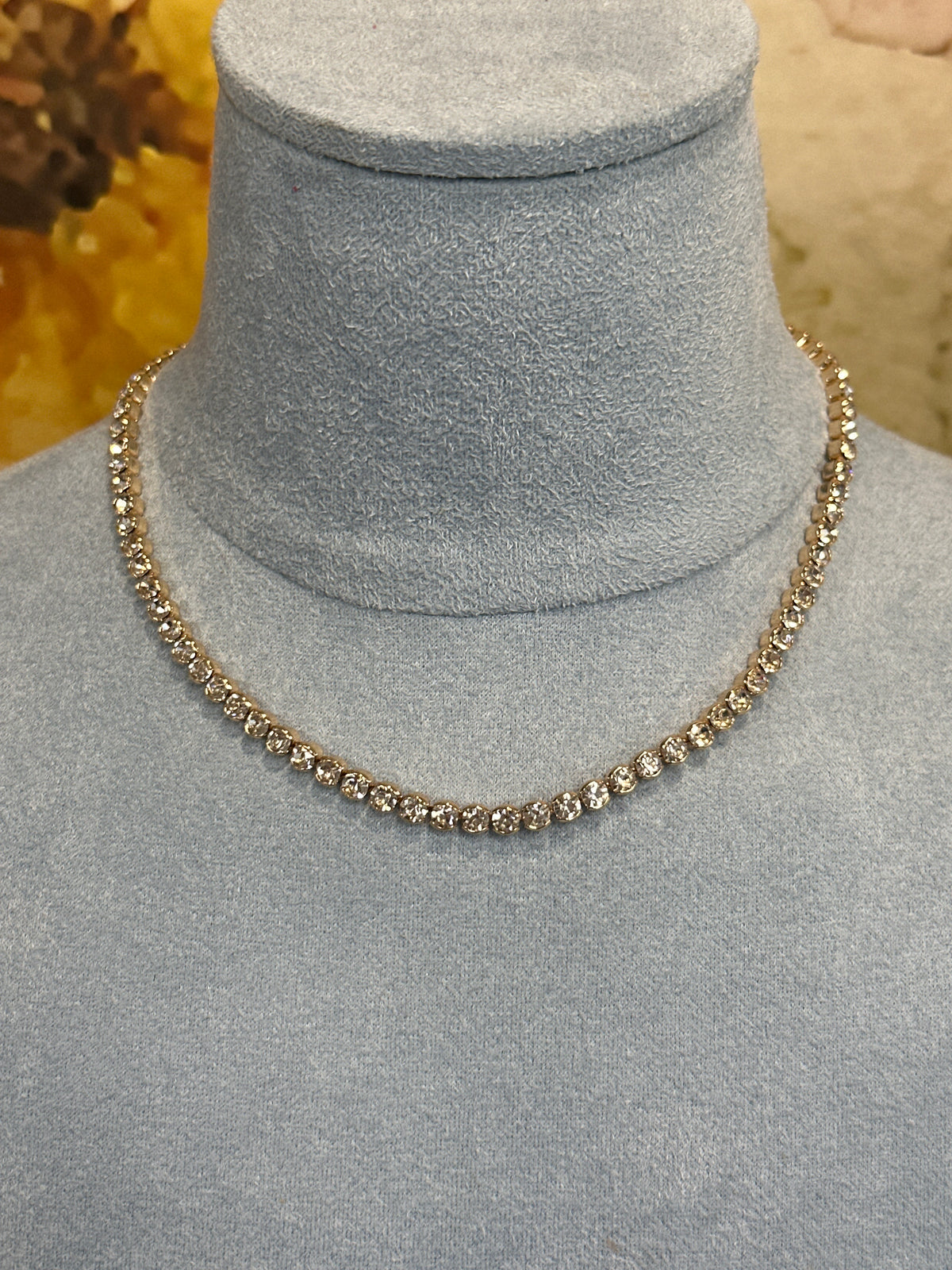 Clear Jeweled Necklace