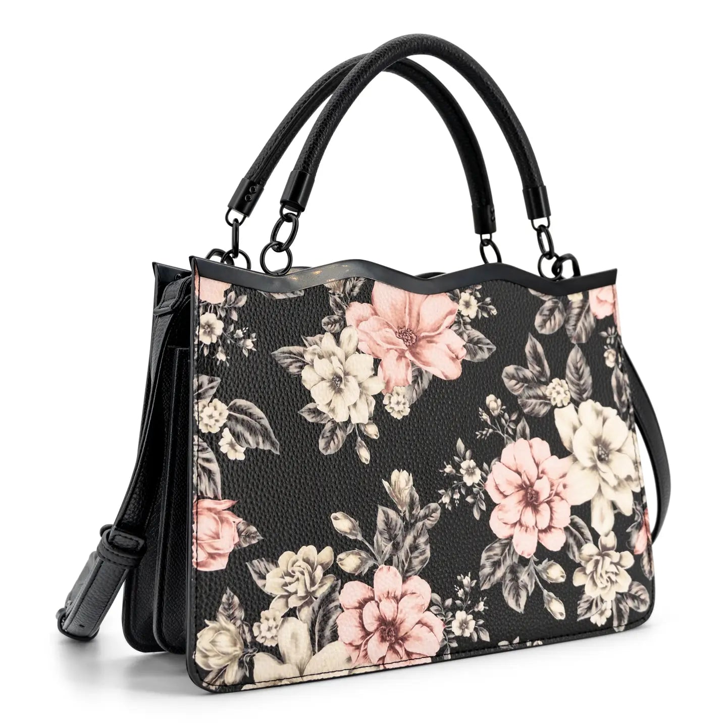 Violette Floral Print Crossbody Satchel