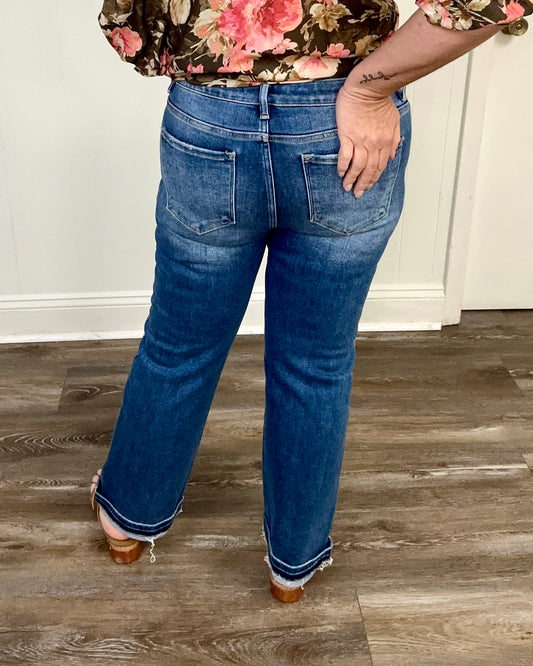 Risen Med Wash Double Cuff Jean
