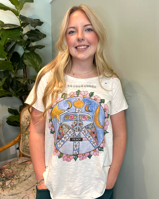 Peace Bus Distressed Top