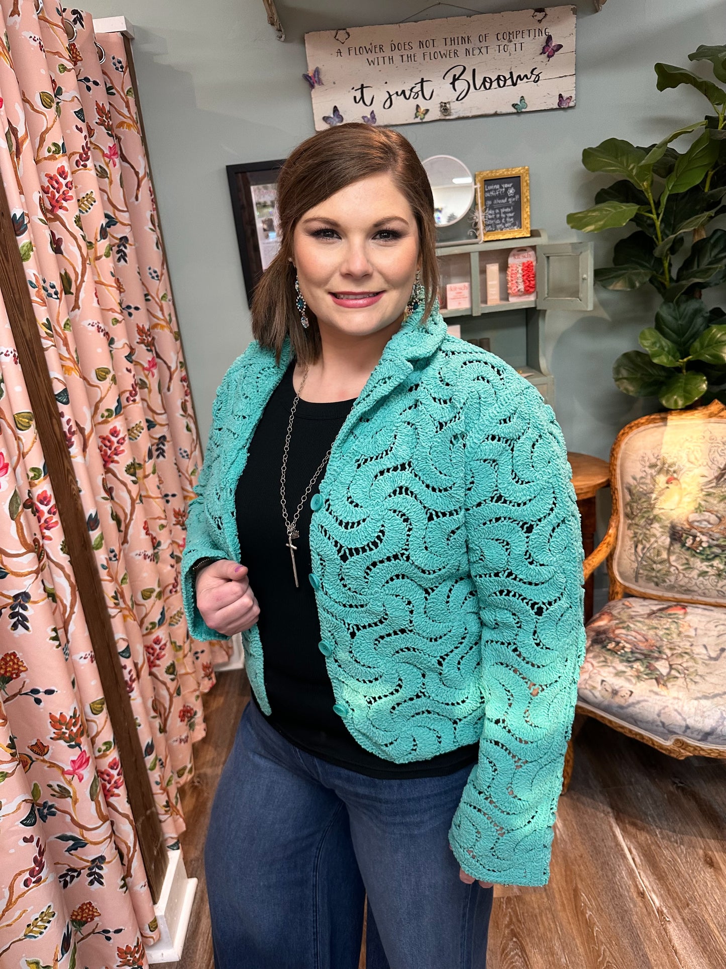 Crochet Jacket - Green
