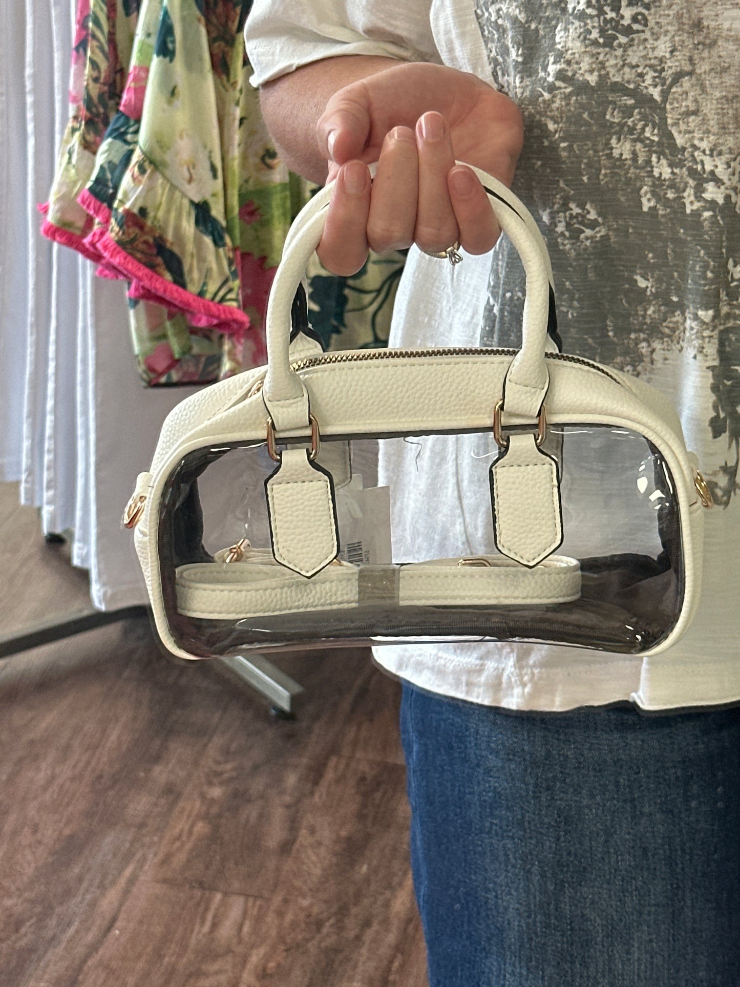Top Handle Clear Crossbody