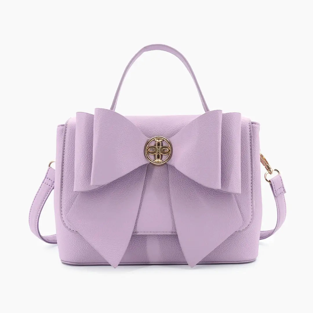 Eva Elegant Double Bow Crossbody - Lilac