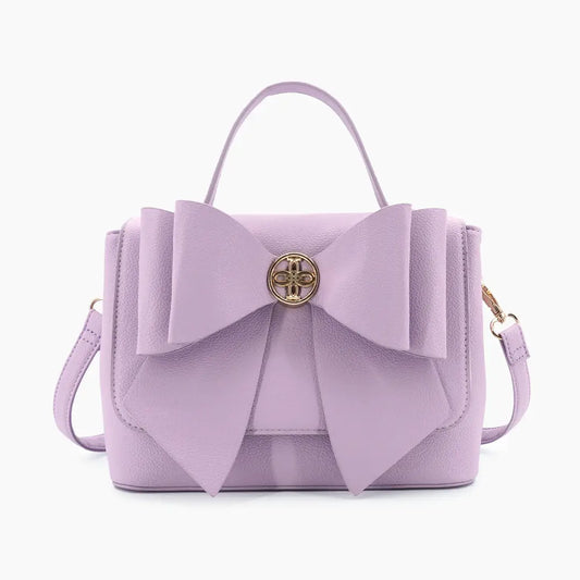 Eva Elegant Double Bow Crossbody - Lilac