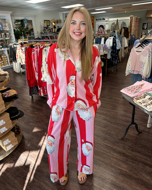 Pink & Red Santa PJs