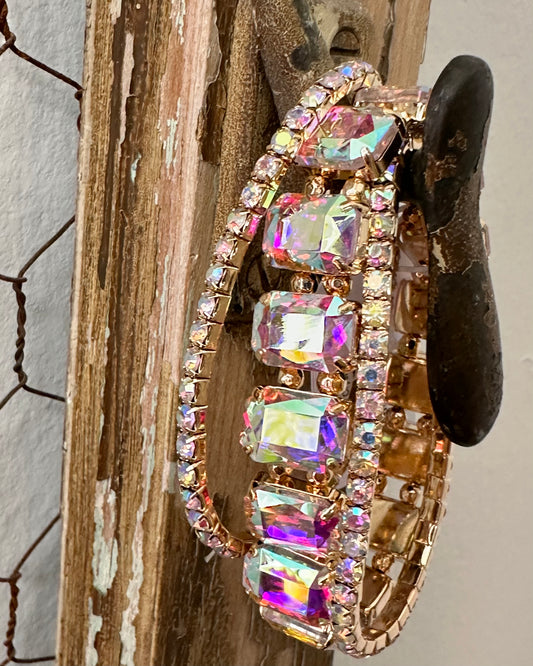 Chunky Crystal Stack Bracelet