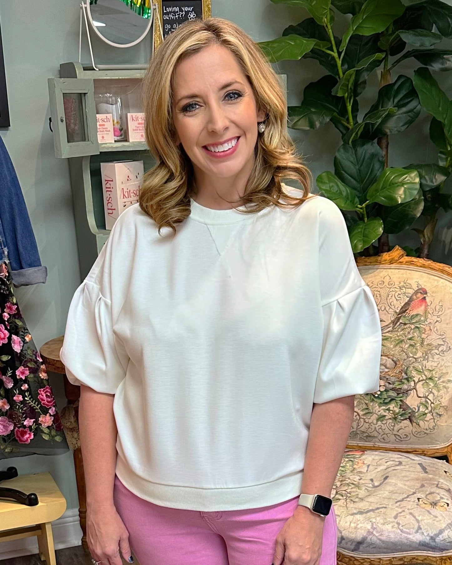 Scuba Drop Sleeve Top