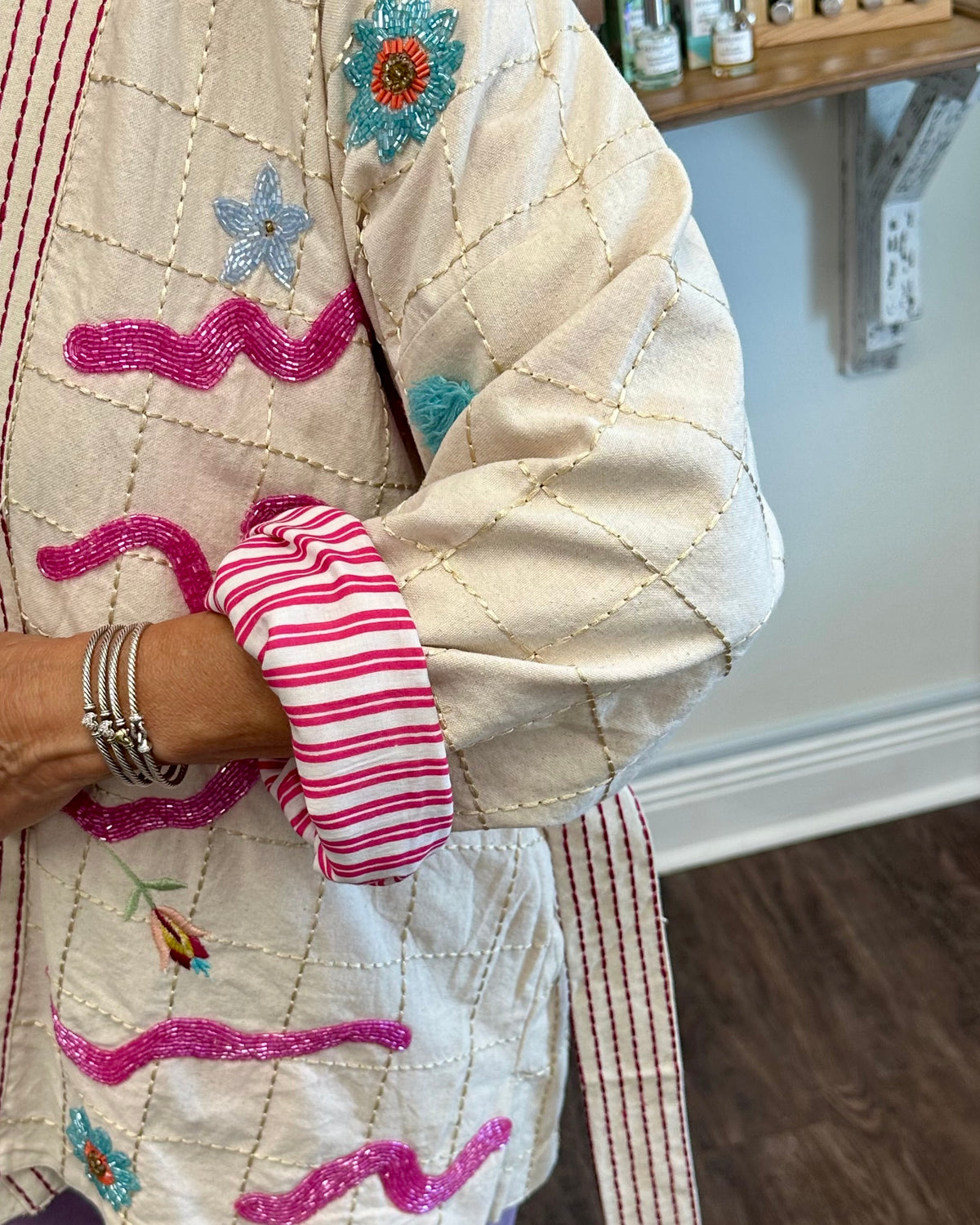 Embellished Cotton Cardigan