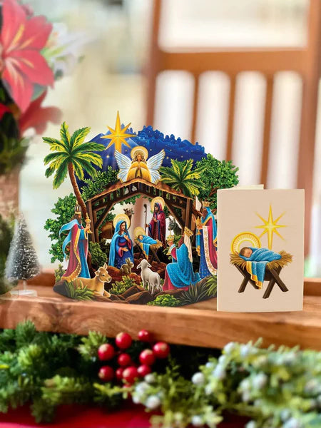 Mini Starlit Nativity Card