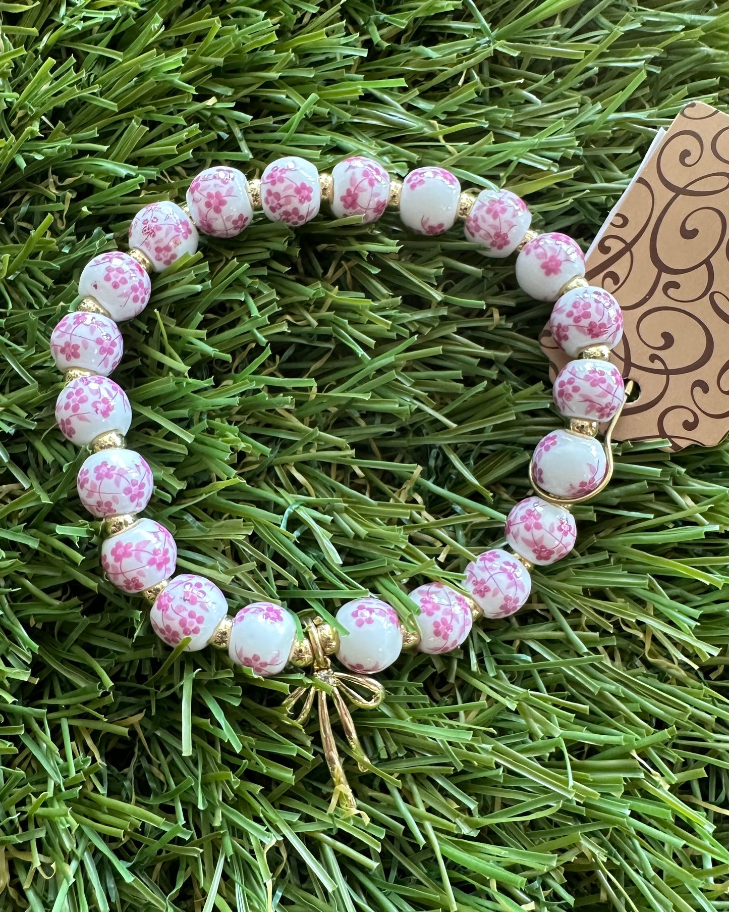 Floral Bracelet with Bow