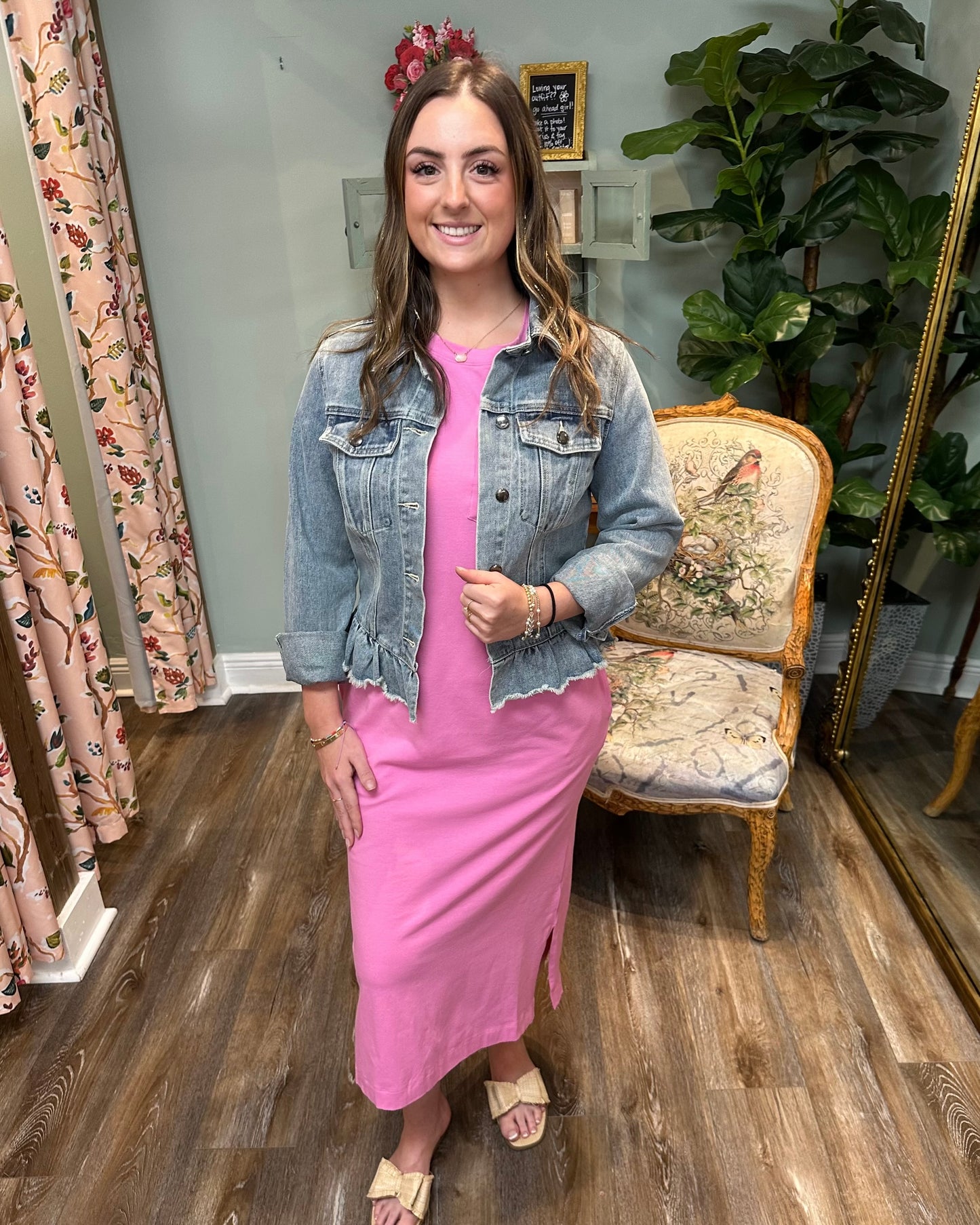 Short Sleeve T-shirt Dress with Pocket