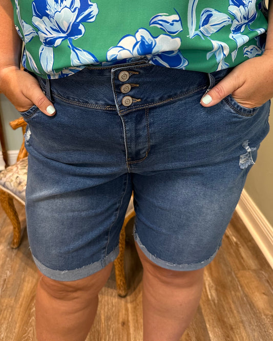 Double Button Bermuda Shorts
