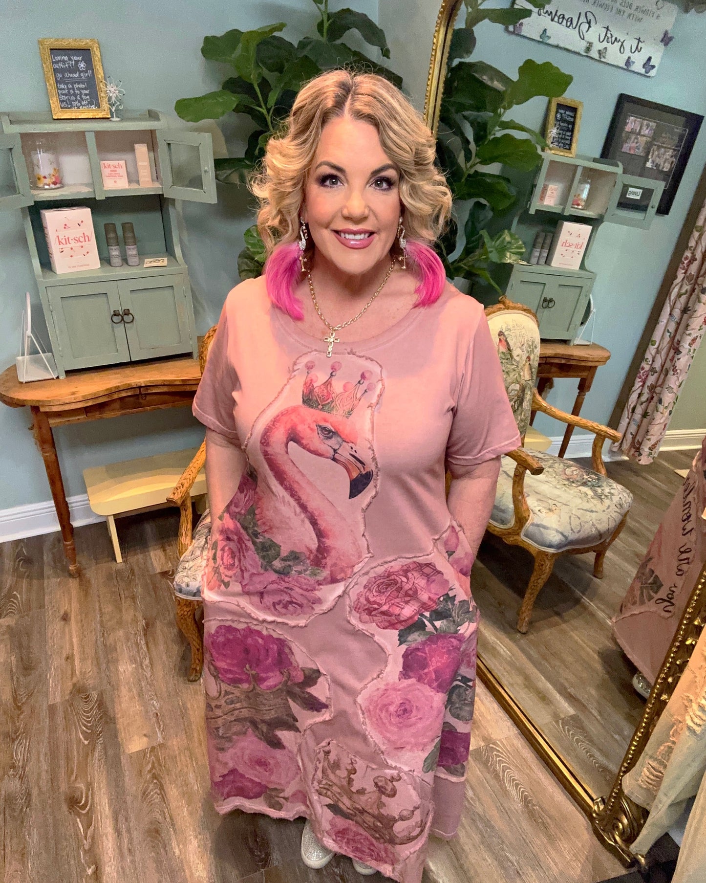 Flamingo Dress by "A Rare Bird"