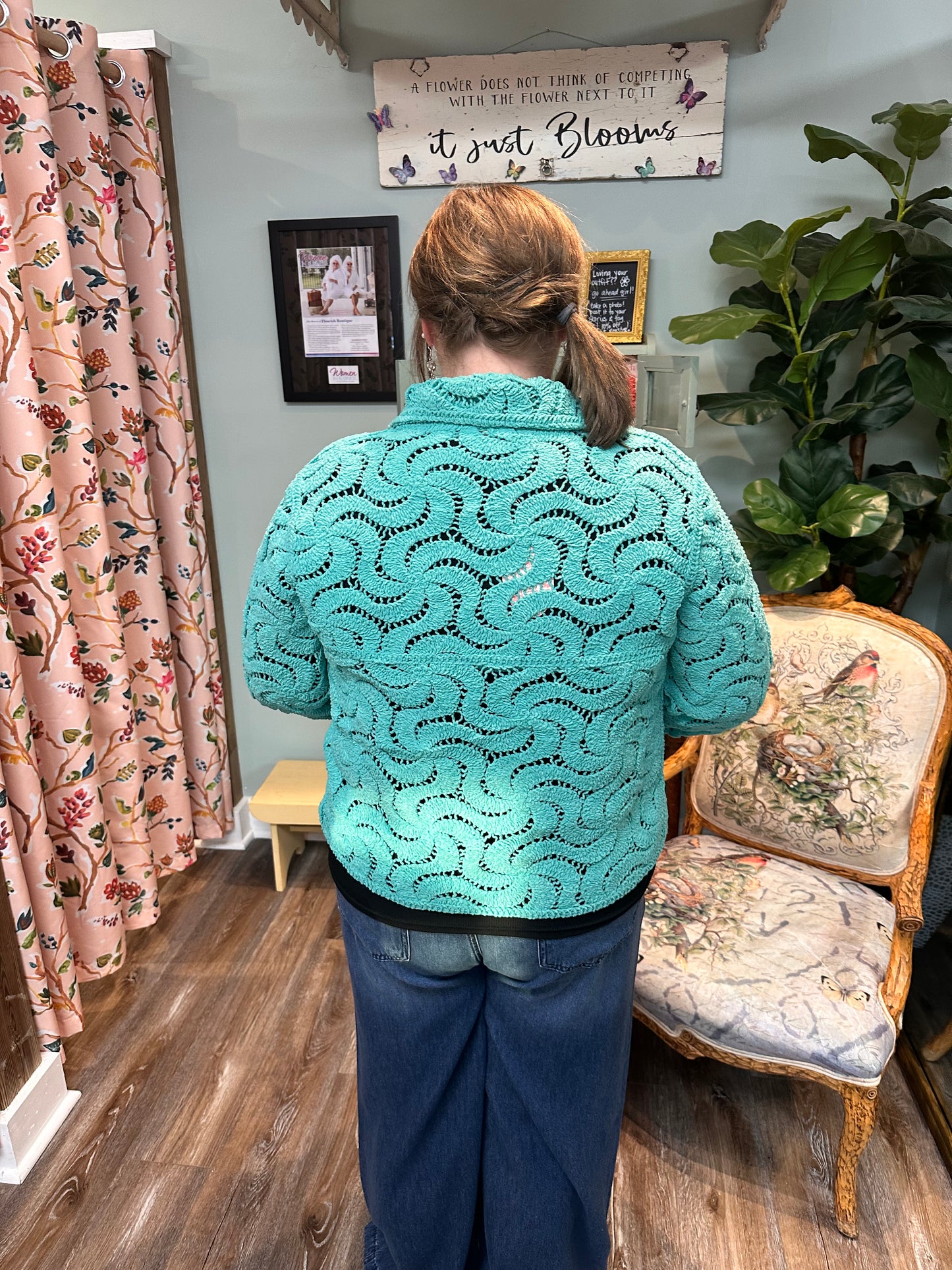 Crochet Jacket - Green