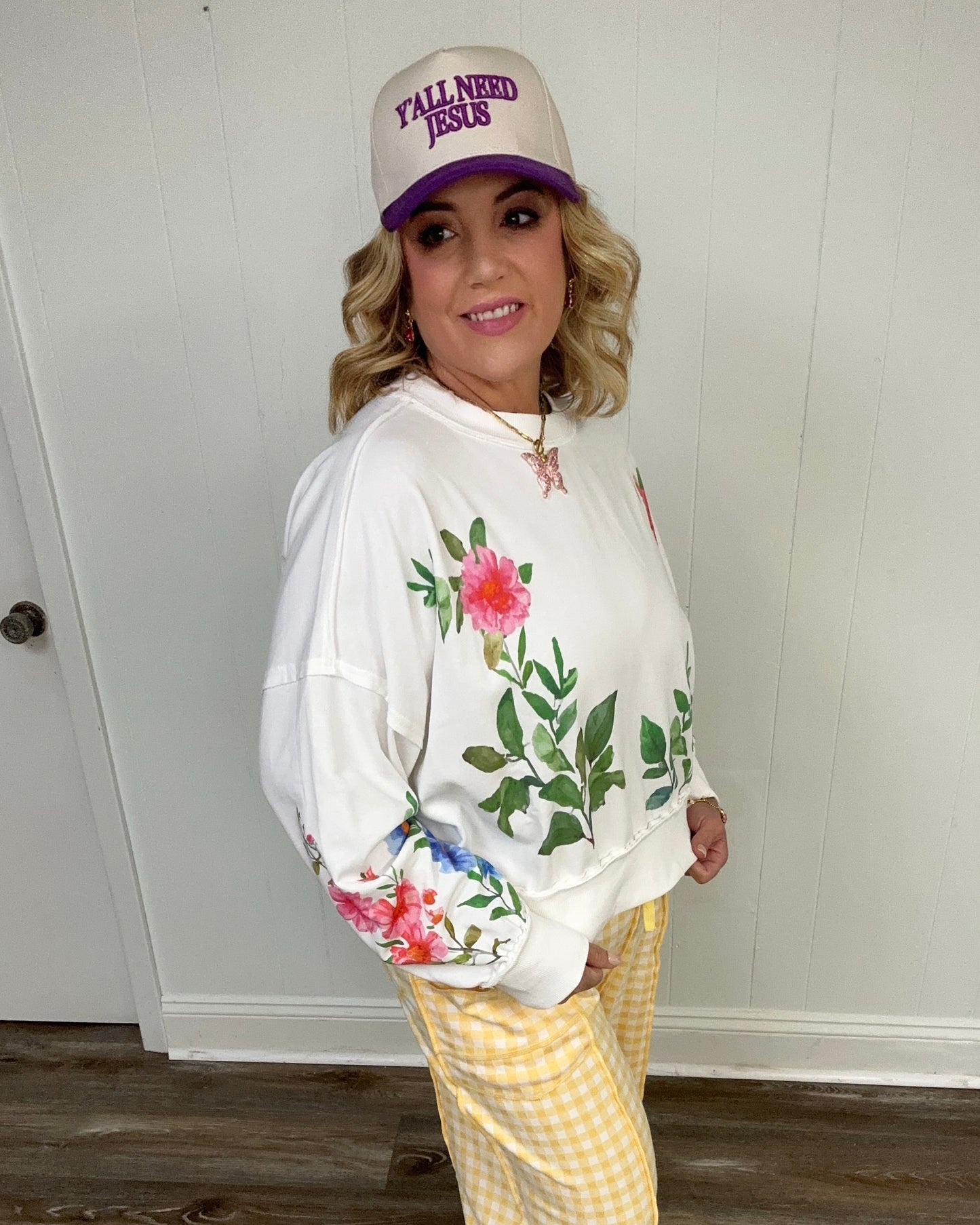 Vintage Floral Pullover