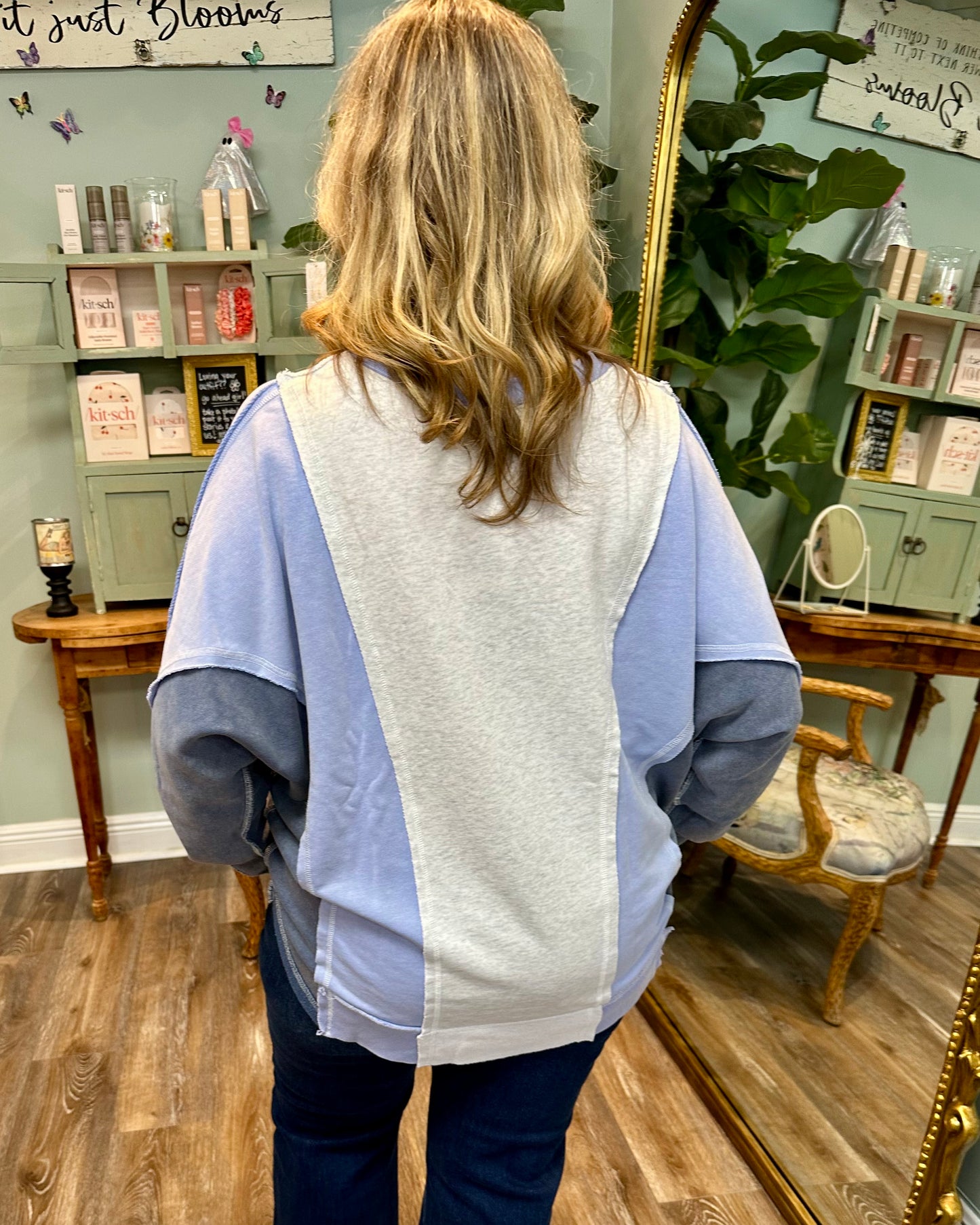 Mineral Wash Dolman Sleeve Pullover