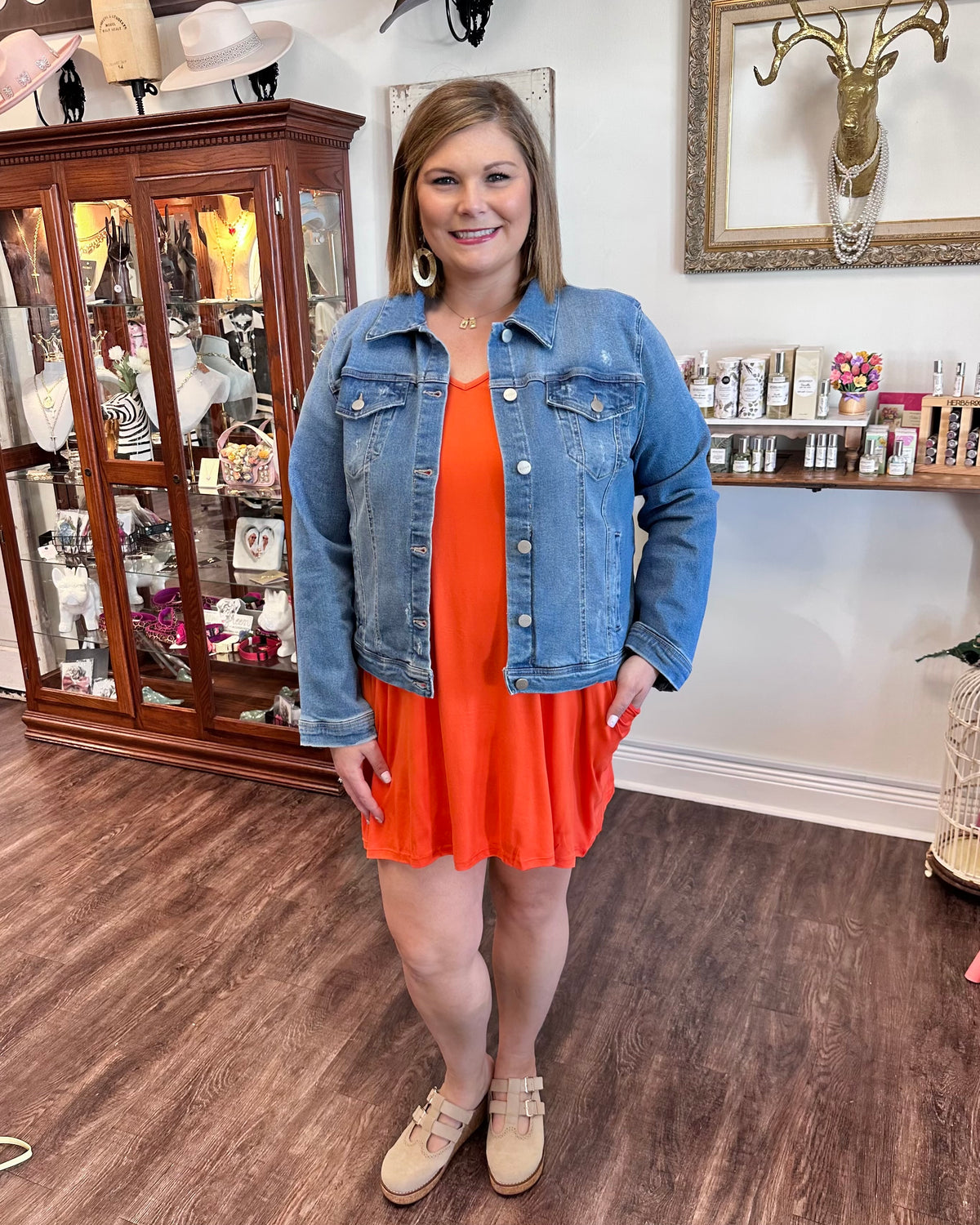 Pumpkin Orange T-shirt Dress