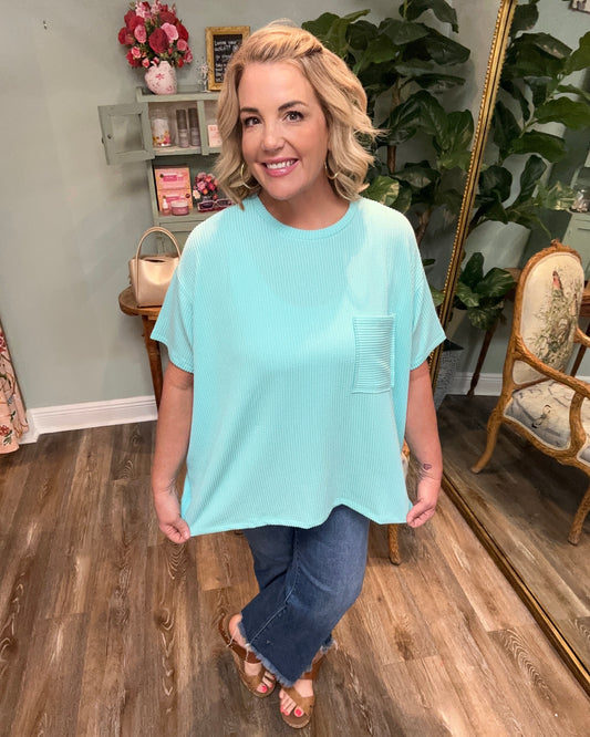 Textured Pocket Top