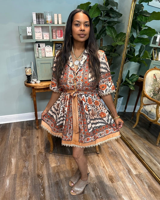 Amber Dress with Lace Hem & Pockets