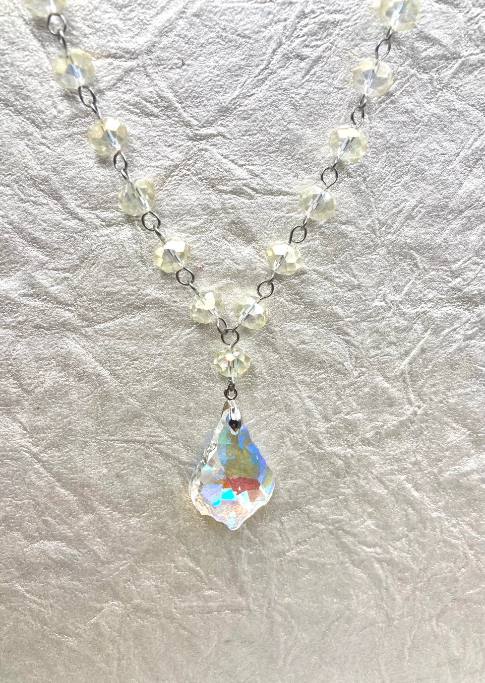 Boho Crystal Necklace with Pendant